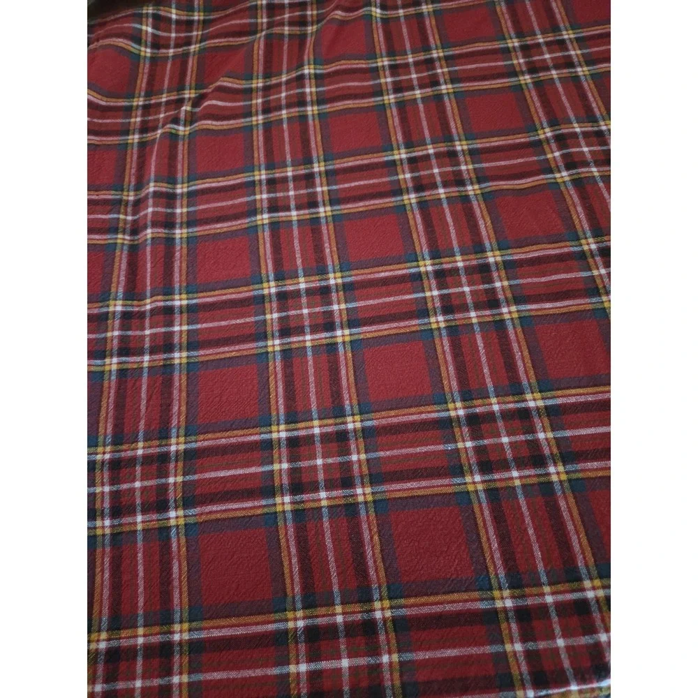 Threshold 56x100 Tablecloth Red Plaid Christmas Thick Cotton